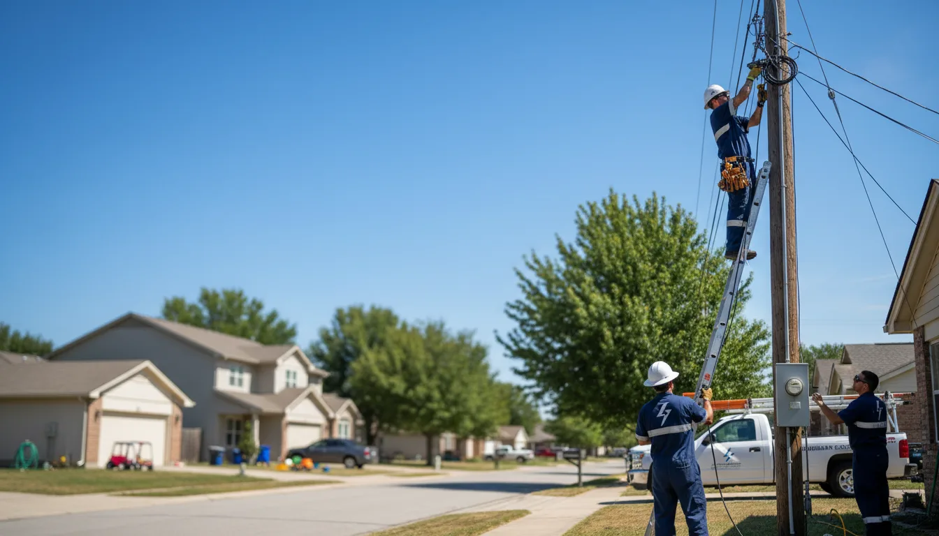 Residential electrician providing installation services in Putnam, OK